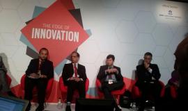 Pada sesi panel diskusi hadir sebagai salah satu pembicara dari Ditjen SDPPI, yaitu Kasubdit DTBD, Denny Setiawan (paling kiri)