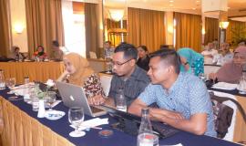 Suasana sosilaisasi PMK tentang  tata cara revisi anggaran 2017, (9/3) Perserta sosialisai terdirei dari para Kasubag TU, petugas RKAKL dari Kantor pusat dan UPT diseluruh Wilayah Indonesia.