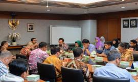 Situasi saat berlangsungnya acara serah terima jabatan struktural Ditjen SDPPI di Jakarta (25/6).