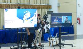 Dirjen PPI Ahmad M. Ramli turut hadir menjadi pembicara melalui video conference pada kegiatan Seminar Daring bertema Mendorong Akselerasi Transformasi Digital di Jakarta (20/07/2020).