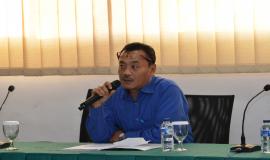 Kepala Bagian Umum dan Organisasi Ditjen SDPPI memberikan paparan mengenai Tunjangan Kinerja dan Sasaran Kerja Pegawai