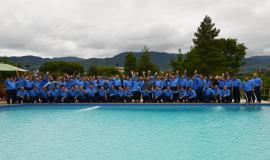 Foto bersama Peserta rapat Evaluasi Kinerja Tahun 2013 Dan Rencana Kerja Tahun 2014 yang dihadiri oleh unit kerja di kantor pusat dan seluruh UPT di Ditjen SDPPI