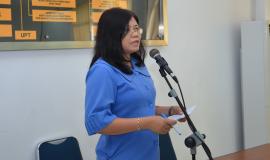 Kepala Bagian Penyusunan Program dan Pelaporan memberikan laporan pelaksanaan rapat Evaluasi Kinerja Tahun 2013 dan Rencana Kerja Tahun 2014