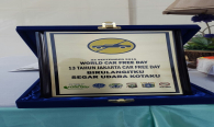 Cinderamata dari Panitian Car Free Day sebagai bentuk partisipasi Direktorat Pengendalian SDPPI
