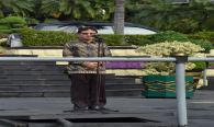 Plt. Dirjen SDPPI, Basuki Yusuf Iskandar, menyampaikan sambutan mengawali acara Halal Bihalal