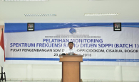 Ketua Panitia Pelatihan Monitoring Spektrum Frekuensi Radio Sekditjen (Sadjan) melaporkan terkait dengan Tupoksinya