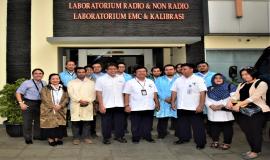 Foto bersama Sekditjen SDPPI (Sadjan) bersama Kapala BPPT (M.Rus'an) dan Media, 13/8 2018