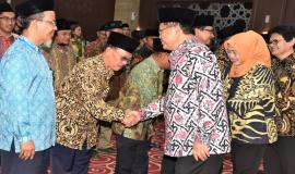 Menteri Komunikasi dan Informatika (Rudiantara) mengucapkan selamat kepada Pejabat yang telah di lantik 20/8 2018