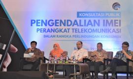 Moderator dan Narasumber Konsultasi Publik Pengendalian IMEI Perangkat Telekomunikasi dalam rangka perlindungan konsumen 29/11  2018