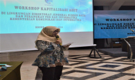 Petugas Pembawa Acara dalam Ranka Workshop Kapitalisasi Aset di Lingkungan Ditjen SDPPI 3/5 2019