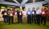 Foto bersama seluruh narasumber dan moderator pada kegiatan talkshow interaktif dengan tema Kesiapan Solusi IoT Lokal dan Program IoT Makers Creation 2019, Rabu (19/6).
