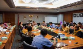 Situasi saat berlangsungnya acara serah terima jabatan struktural Ditjen SDPPI di Jakarta (25/6).