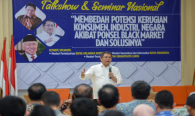 Menkominfo Rudiantara memberikan sambutan dan membuka secara resmi kegiatan pada kegiatan Talkshow dan Seminar Nasional Indonesia Technology Forum di Jakarta (2/8).