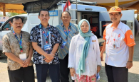 Kepala Subdirektorat Monitoring dan Penertiban Perangkat Pos dan Informatika Irawati Tjipto Priyanti,bersama petugas monitoring Balmon Bandung dan pengurus Orari Kab. Indramayu 25/9 2019