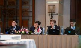 Delegasi dari Singapura yang mengikuti kegiatan 17th Trilateral Meeting Coordinaton Between Indonesia, Singapore and Malaysia di Bali, rabu (9/10).