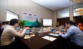 Situasi saat berlangsungnya kegiatan 17th Trilateral Meeting Coordinaton Between Indonesia, Singapore and Malaysia di Bali, rabu (9/10).