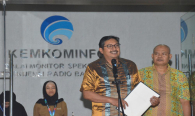 Dirjen SDPPI Ismail memberikan amanat sekaligus membuka acara Pekan Tertib Frekuensi Nasional 2019 (26/10).