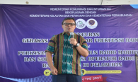 Sambutan oleh Direktur Operasi Sumber Daya Dwi Handoko sekaligus membuka acara (MoTS) Maritim on the Spot (1/11).
