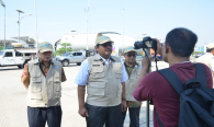 Dirjen SDPPI Ismail (tengah)  di dampingi Direktur Standardisasi Moh.Hadiyana (kanan) dan Direktur Operasi Sumber Daya PPI (Dwi Handoko) kiri sedang dilakukan wawancara pada TV Swasta terkait dengan Simulasi Dukom Kebencanaan Menjaga Jalinan Komunikasi antar Stakeholder 15/11/2019