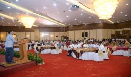 Suasana pada acara Pembukaan Pusat Pelayanan Terpadu Ditjen SDPPI tahun 2020 di Gedung Wisma Antara dan Persiapan Zona Integritas Menuju Wilayah Birokrasi Bersih dan Melayani (WBBM) tahun 2020 (14/1).