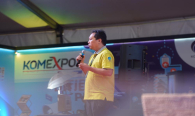 Arief Qomaruddin memberikan paparan saat sesi seminar pada kegiatan KOMEXPO 2019 di Jakarta (26/8).