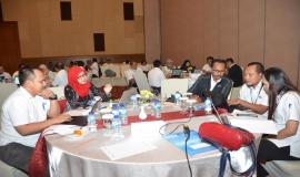 Suasana saat sedang berlangsungnya diskusi pada acara Akselerasi Penyerapan Anggaran pada Unit Pelaksana Teknis (UPT) Ditjen SDPPI (17/2).