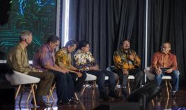 Dirjen SDPPI saat menjadi pembicara pada sesi seminar pada kegiatan Quantum Information Seminar & Workshop 2020 di Jakarta (20/02).