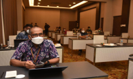 Kepala Balai Monitor SFR Kelasi I Yogyakarta Sular hadir sebagai peserta Sosialisasi Regulasi terkait pemenuhan standar teknis alat dan/atau Perangkat Telekomunikasi, Kamis (16/09/2021).