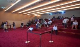 Situasi saat berlangsungnya Dubai Expo 2020 di Paviliun Indonesia, (27/12).