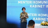 Sambutan pertama Menkomdigi Meutya Hafid.