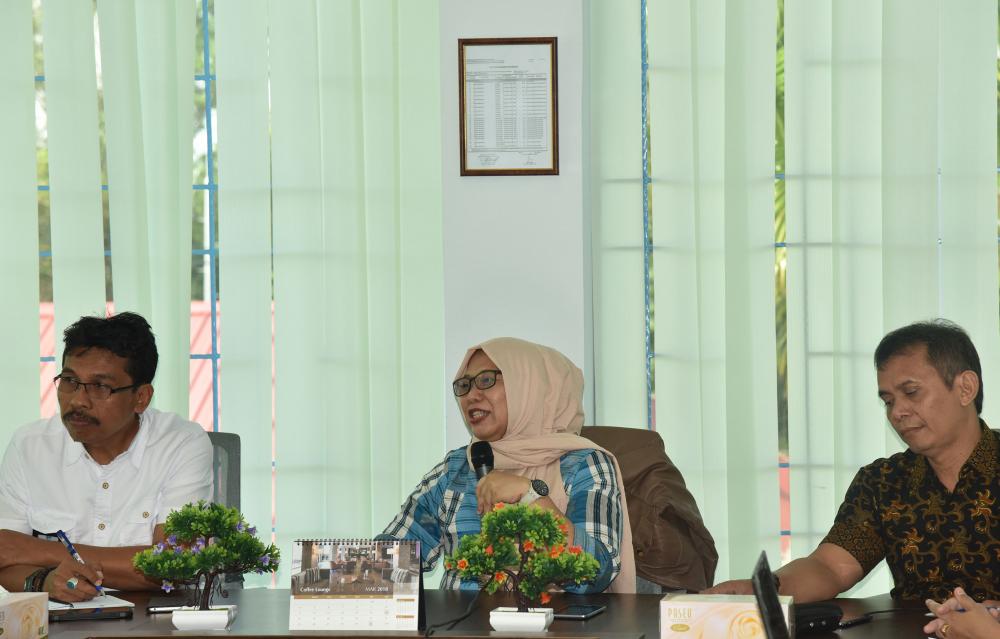 Kasubdit Monitoring dan Penertiban Perangkat Pos dan Informatika Ditjen SDPPI Irawati Tjipto Priyanti saat memimpin rapat brainstorming kegiatan monitoring dan penertiban alat serta perangkat telekomunikasi di Batam, Kepulauan Riau, Selasa (27/2).