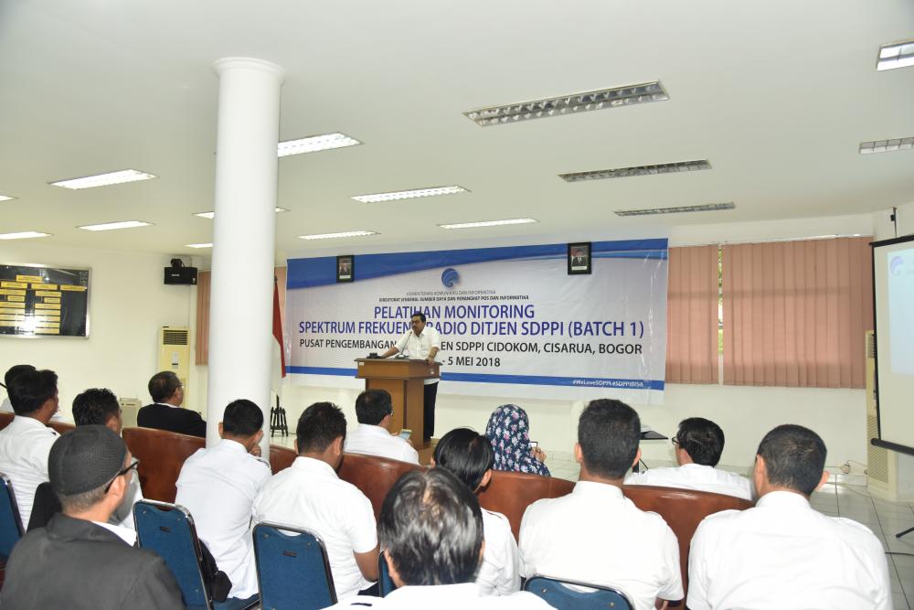 Dirjen SDPPI, Ismail  membuka Diklat Monitoring Spektrum Frekuensi Radio Batch I 2018 (23/4). Diklat tersebut diikuti oleh pada pejabat fungsional pengendali frekuensi di lingkungan Ditjen SDPPI Kementerian Kominfo, termasuk dari UPT-UPT Ditjen SDPPI dari berbagai daerah di Indonesia.