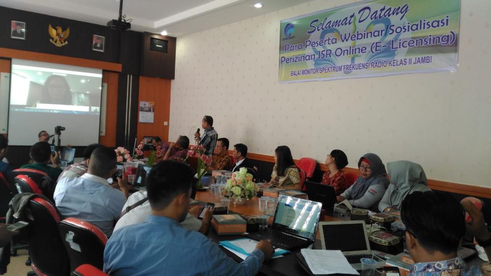 Suasana bimtek via webinar di UPT Jambi