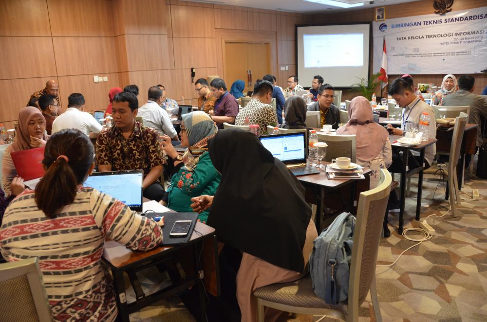 Para peserta antusias mengikuti bimtek Tata Kelola Teknologi Informasi yang berlangsung selama 2 hari di Semarang mulai Rabu (27/3/2019).