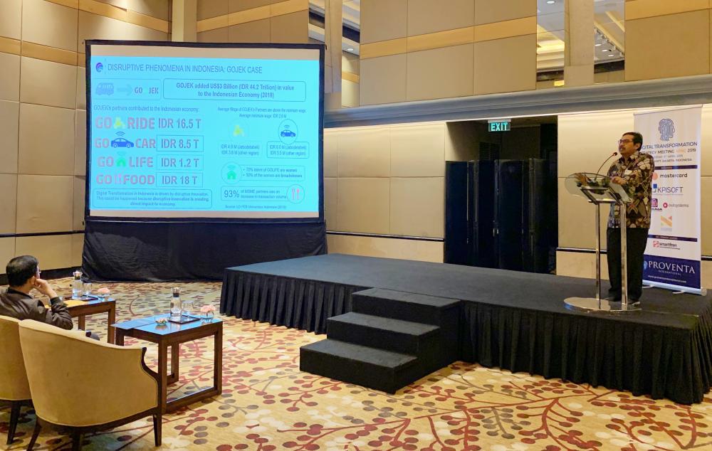 Dirjen SDPPI Ismail menjadi Keynote Speaker dalam 3rd Digital Transformation Strategy Meeting APAC 2019 di Jakarta, Selasa (09/04/2019)