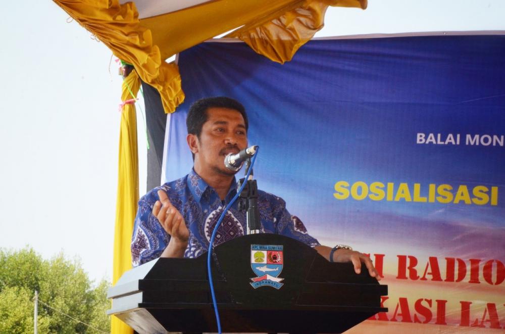 Kepala Balmon Bandung Zainuddin Kalla saat menyampaikan laporan kegiatan Program Maritime on the Spot (MOTS), Indramayu (25/09/2019)