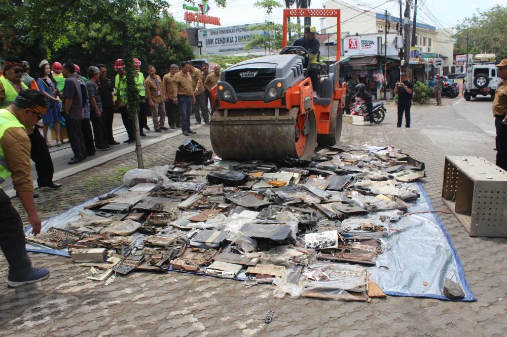 Ilustrasi: Barang bukti yang dimusnahkan oleh Balmon Bandung pada Kamis (14/11/2019).