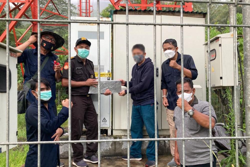 Penertiban pengguna frekuensi radio tidak memiliki Izin Stasiun Radio (ISR). (9/7/2021)