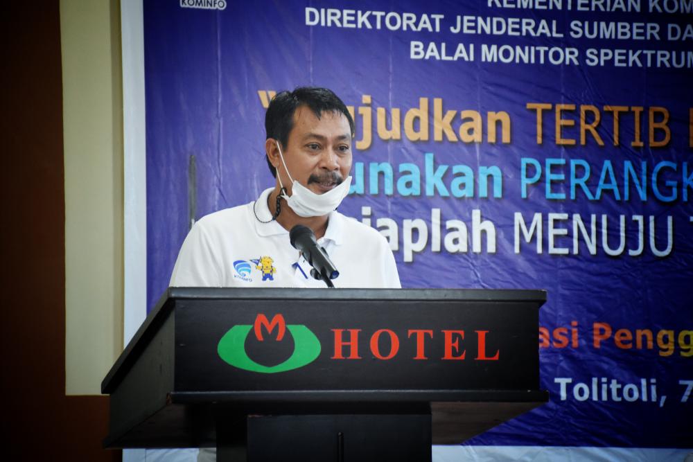 Balai Monitor Spektrum Frekuensi Radio Kelas II Palu (Balmon Palu) gelar Sosialisasi Penggunaan Spektrum Frekuensi Radio  di Kota Tolitoli Kab. Tolitoli Sulawesi Tengah. (7/10/2021)