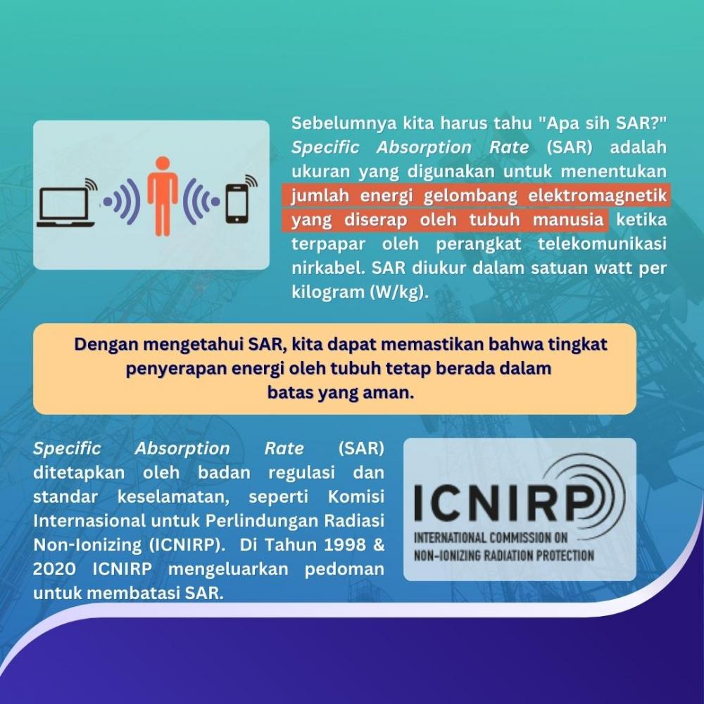 Ditjen SDPPI sedang merumuskan regulasi terkait pemberlakuan kewajiban pengujian SAR yang akan mulai diberlakukan pada kuartal keempat tahun 2023.