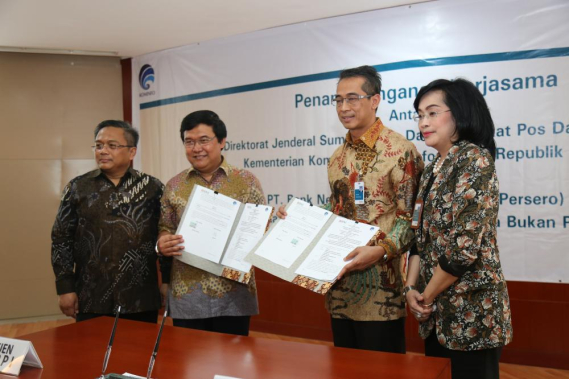 Ilustrasi: Penandatanganan Kerjasama Ditjen SDPPI dan BNI
