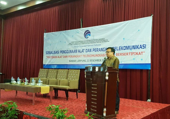 Ilustrasi: Direktur Pengendalian SDPPI Dwi Handoko membuka acara sosialisasi Bahaya Penggunaan Alat/Perangkat Telekomunikasi Ilegal