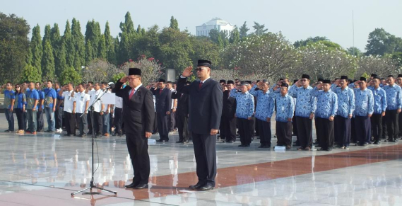 Ilustrasi: Menteri Komunikasi dan Informatika, didampingi Dirjen Aptika, Semmy Pangerapan, memberi penghormatan kepada para pahlawan