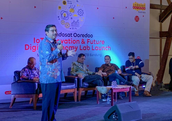 Ilustrasi: Dirjen SDPPI Ismail menyampaikan paparan tentang Tantangan Internet of Things di ITB Bandung (18/3/2019).