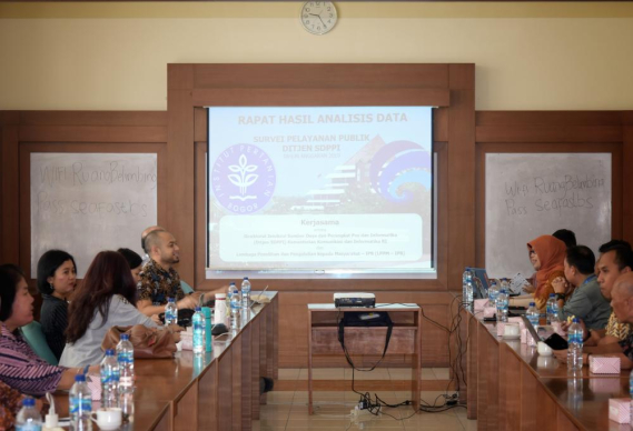 Ilustrasi: Sekretariat Direktorat Jenderal Sumber Daya dan Perangkat Pos dan Informatika (Setditjen SDPPI) Kemkominfo menyelenggarakan Rapat Hasil Analisis Data Survei Pelayanan Publik SDPPI Tahun 2019. Kegiatan ini  sebagai bagian dari upaya meningkatkan pelayanan (13/9/2019)