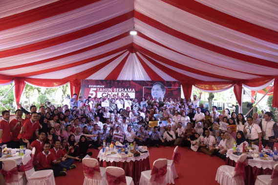 Ilustrasi: Acara Syukuran 5 Tahun bersama Chief RA dan seluruh staf di  Lapangan Anantakupa Kemkominfo, Jakarta, Selasa (22/10/2019).