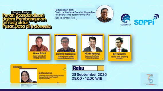 Ilustrasi: “Pusat Data Nasional menjadi urgen untuk mendukung penyediaan data yang solid, yaitu data yang lengkap dan komprehensif, terpercaya, dan sesuai standar,” kata  Direktur Jenderal Sumber Daya dan Perangkat Pos dan Informatika (Dirjen SDPPI) Ismail dalam sambutannya di seminar daring  bertema Peran Standardisasi dalam Pembangunan Infrastruktur Pusat Data di Indonesia,  Rabu (23/9/2020).