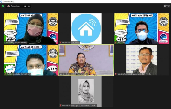 Ilustrasi: Kegiatan Audit Internal  Dewan Pengarah ISO 37001:2016 Tahun 2021 dilakukan secara daring/online pada Selasa (30/03/2021)