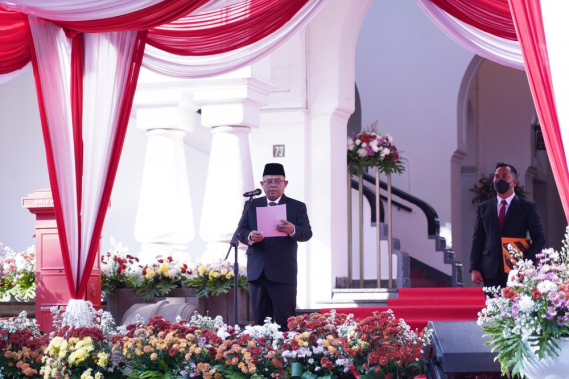 Ilustrasi: Kepala Badan Penelitian dan Pengembangan Sumber Daya Manusia (Kabalitbang SDM)  Kemkominfo   Hary Budiarto, 
 selaku Inspektur Upacara dalam peringatan Hari Bhakti Postel yang diselenggarakan di Halaman Kantor Pusat PT Pos Indonesia, Selasa (27/09/2022).