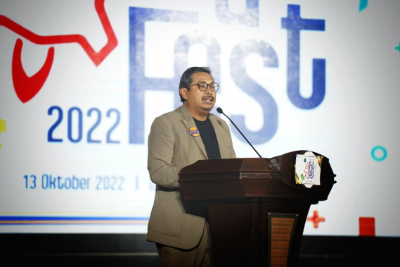 Ilustrasi: Dirjen SDPPI, Ismail saat memberikan sambutannya pada puncak ajang IFas-Fest 2022. Kamis (13/10/2022)